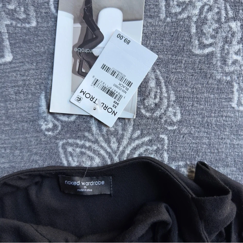 Naked Wardrobe Black Cutout Midi Dress NWT - Picture 7 of 10